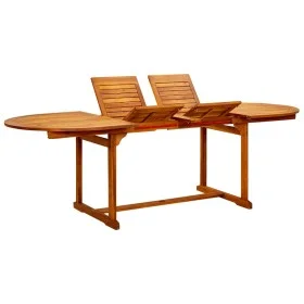 Mesa de comedor jardín madera maciza acacia (160-240)x100x75 cm de vidaXL, Mesas de jardín - Ref: Foro24-316565, Precio: 352,...