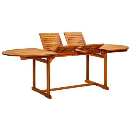 Mesa de comedor jardín madera maciza acacia (160-240)x100x75 cm de vidaXL, Mesas de jardín - Ref: Foro24-316565, Precio: 352,...