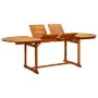 Mesa de comedor jardín madera maciza acacia (160-240)x100x75 cm de vidaXL, Mesas de jardín - Ref: Foro24-316565, Precio: 352,...