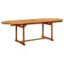Mesa de comedor jardín madera maciza acacia (160-240)x100x75 cm de vidaXL, Mesas de jardín - Ref: Foro24-316565, Precio: 352,...