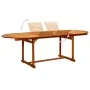 Mesa de comedor jardín madera maciza acacia (160-240)x100x75 cm de vidaXL, Mesas de jardín - Ref: Foro24-316565, Precio: 352,...