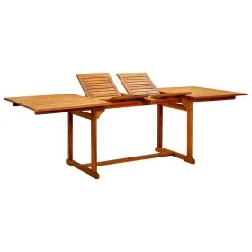 Garten-Esstisch aus massivem Akazienholz (160-240) x 100 x 75 cm von vidaXL, Gartentische - Ref: Foro24-316566, Preis: 358,03...