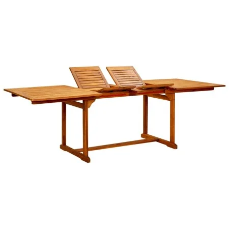 Mesa de comedor jardín madera maciza acacia (160-240)x100x75 cm de vidaXL, Mesas de jardín - Ref: Foro24-316566, Precio: 359,...