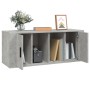 Mueble para TV contrachapada gris hormigón 100x35x40 cm