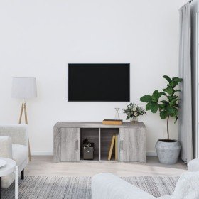 Mueble de TV madera contrachapada gris Sonoma 100x35x40 cm Mueble de TV madera contrachapada gris Sonoma 100x35x40 cm
