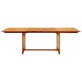 Mesa de comedor jardín madera maciza acacia (160-240)x100x75 cm
