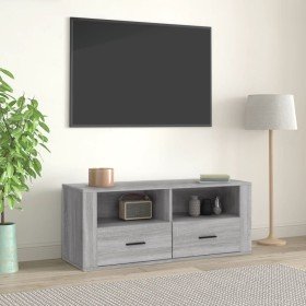 Mueble de TV madera contrachapada gris Sonoma 100x35x40 cm Mueble de TV madera contrachapada gris Sonoma 100x35x40 cm