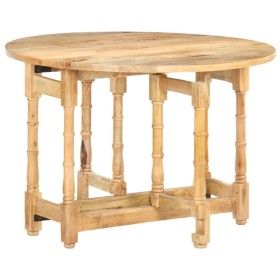 Runder Esstisch aus massivem Mangoholz, 110 x 76 cm von vidaXL, Küchen- und Esstische - Ref: Foro24-321699, Preis: 226,94 €, ...