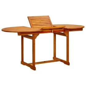 Solid acacia wood garden dining table (120-170)x80x75 cm by vidaXL, Garden tables - Ref: Foro24-316567, Price: 254,00 €, Disc...