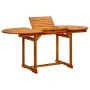Solid acacia wood garden dining table (120-170)x80x75 cm by vidaXL, Garden tables - Ref: Foro24-316567, Price: 254,57 €, Disc...