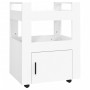 Carrito de cocina madera contrachapada blanco 60x45x80 cm