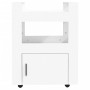 Carrito de cocina madera contrachapada blanco 60x45x80 cm