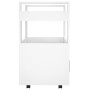 Carrito de cocina madera contrachapada blanco 60x45x80 cm
