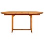 Garten-Esstisch aus massivem Akazienholz (120-170) x 80 x 75 cm von vidaXL, Gartentische - Ref: Foro24-316567, Preis: 252,91 ...