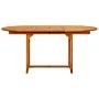 Solid acacia wood garden dining table (120-170)x80x75 cm by vidaXL, Garden tables - Ref: Foro24-316567, Price: 254,57 €, Disc...
