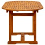 Mesa de comedor jardín madera maciza acacia (120-170)x80x75 cm