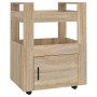 Carrito de cocina madera contrachapada color roble 60x45x80 cm