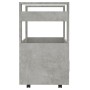 Carrito de cocina madera contrachapada gris hormigón 60x45x80cm