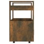 Carrito de cocina madera contrachapada roble ahumado 60x45x80cm