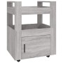 Carrito de cocina madera contrachapada gris Sonoma 60x45x80 cm