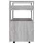 Carrito de cocina madera contrachapada gris Sonoma 60x45x80 cm