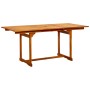 Solid acacia wood garden dining table (120-170)x80x75 cm by vidaXL, Garden tables - Ref: Foro24-316568, Price: 214,23 €, Disc...