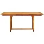 Mesa de comedor jardín madera maciza acacia (120-170)x80x75 cm de vidaXL, Mesas de jardín - Ref: Foro24-316568, Precio: 214,5...