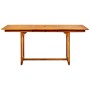 Solid acacia wood garden dining table (120-170)x80x75 cm by vidaXL, Garden tables - Ref: Foro24-316568, Price: 214,23 €, Disc...