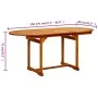 Mesa de comedor jardín madera maciza acacia (120-170)x80x75 cm de vidaXL, Mesas de jardín - Ref: Foro24-316568, Precio: 214,5...