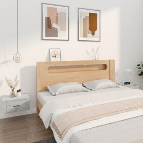 Mesitas de noche de pared 2 uds gris Sonoma 50x36x25 cm Mesitas de noche de pared 2 uds gris Sonoma 50x36x25 cm