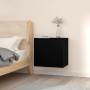 Mesita de noche de pared negro 50x36x47 cm en Taquillas y armarios de almacenamiento | Comprar online en Foro24