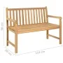 Gartenbank aus massivem Teakholz, 114 cm von vidaXL, Gartenbänke - Ref: Foro24-316622, Preis: 178,26 €, Rabatt: %
