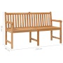 Gartenbank aus massivem Teakholz, 150 cm von vidaXL, Gartenbänke - Ref: Foro24-316623, Preis: 244,78 €, Rabatt: %