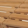 Banco de jardín de madera maciza de teca 228 cm
