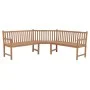 Banco de esquina de jardín madera maciza teca 185x185x90 cm de vidaXL, Bancos de jardín - Ref: Foro24-316625, Precio: 510,39 ...