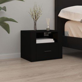 Mesita de noche de pared negro 50x36x40 cm Mesita de noche de pared negro 50x36x40 cm