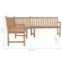 Garteneckbank aus massivem Teakholz 185x185x90 cm von vidaXL, Gartenbänke - Ref: Foro24-316625, Preis: 554,92 €, Rabatt: %