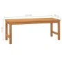 Gartenbank aus massivem Teakholz 114 cm von vidaXL, Gartenbänke - Ref: Foro24-316626, Preis: 147,02 €, Rabatt: %