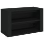 Mueble zapatero de madera contrachapada negro 75x35x45 cm