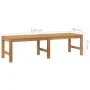 Banco de jardín de madera maciza de teca 150 cm de vidaXL, Bancos de jardín - Ref: Foro24-316627, Precio: 167,69 €, Descuento: %