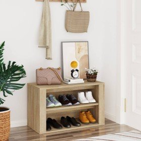 Mueble zapatero madera contrachapada roble Sonoma 75x35x45 cm Mueble zapatero madera contrachapada roble Sonoma 75x35x45 cm