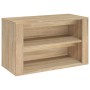 Mueble zapatero madera contrachapada roble Sonoma 75x35x45 cm