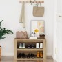 Mueble zapatero madera contrachapada roble Sonoma 75x35x45 cm