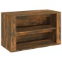 Mueble zapatero madera contrachapada roble ahumado 75x35x45 cm