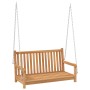 Schaukelbank aus massivem Teakholz, 114 x 60 x 64 cm von vidaXL, Gartenwippen - Ref: Foro24-316628, Preis: 179,50 €, Rabatt: %