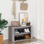 Mueble zapatero madera contrachapada gris Sonoma 75x35x45 cm en Zapateros y organizadores de calzado | Comprar online en Foro24