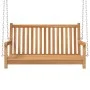 Banco balancín de madera maciza de teca 114x60x64 cm de vidaXL, Balancines de jardín - Ref: Foro24-316628, Precio: 176,71 €, ...