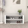 Mueble zapatero de madera contrachapada blanco 100x35x45 cm