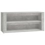Mueble zapatero madera contrachapada gris hormigón 100x35x45 cm
