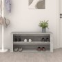 Mueble zapatero madera contrachapada gris hormigón 100x35x45 cm